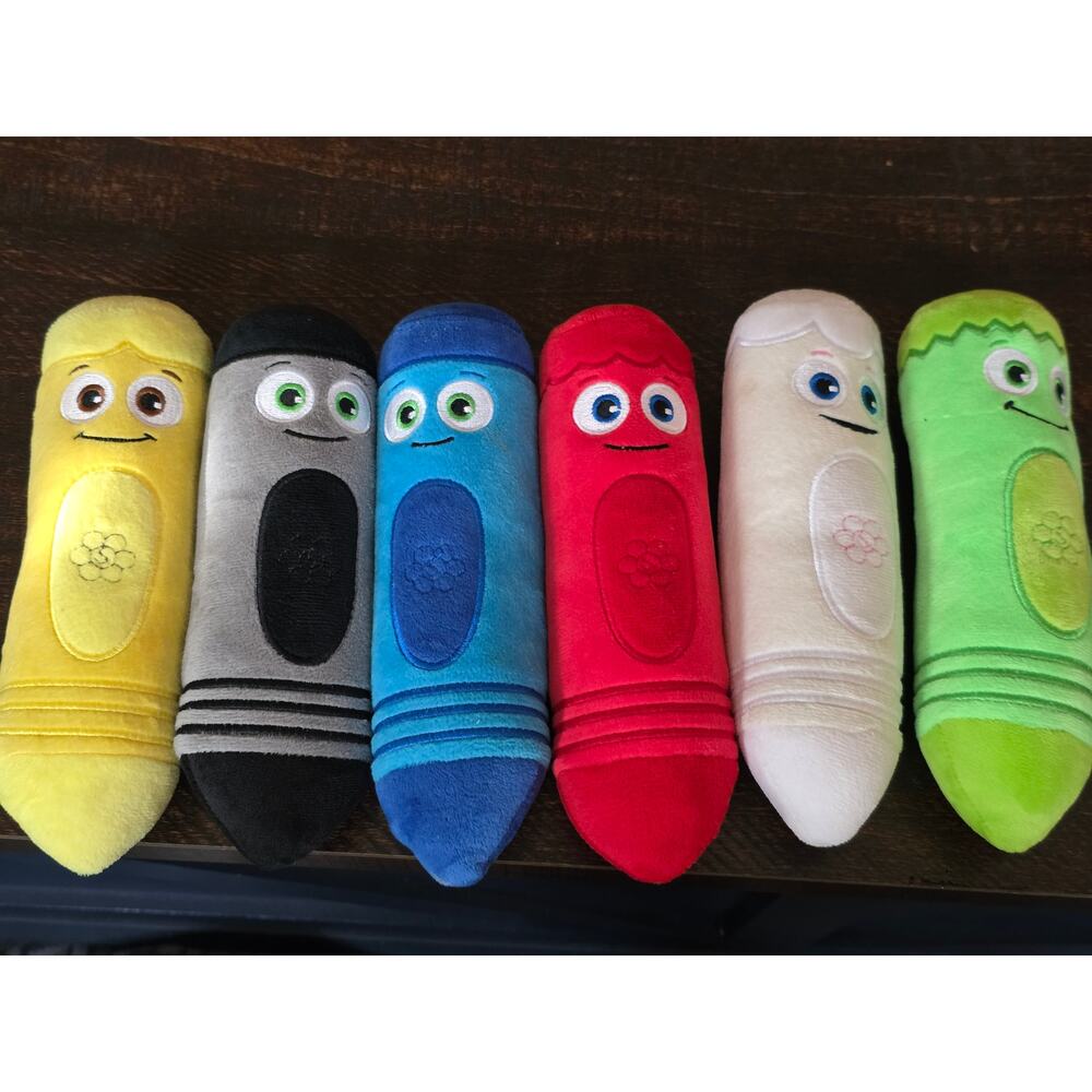 Babyfirst TV Color Crew Talking Crayons Plush Set Of 6 Tested & Work Primary